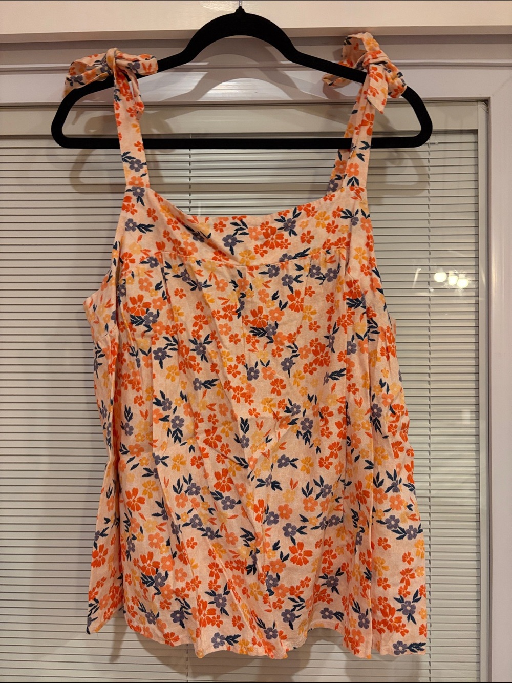 Sonoma Orange Floral Tank Top Size XL